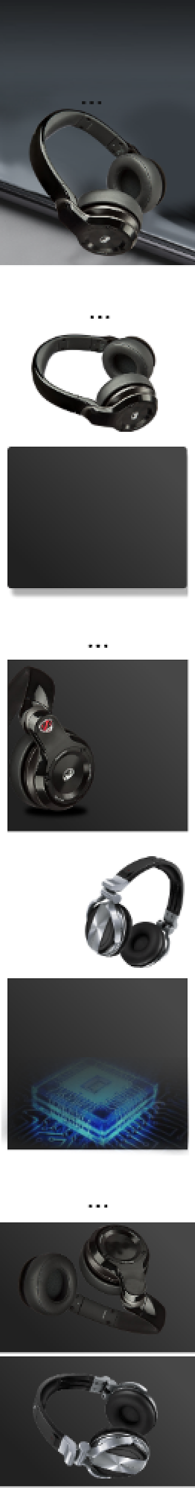 耳机数码家电详情页黑色时尚简约背景