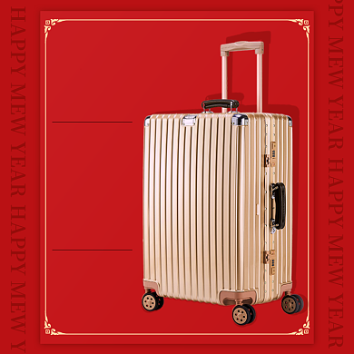 新年焕新箱包拉杆箱行李箱主图直通车背景