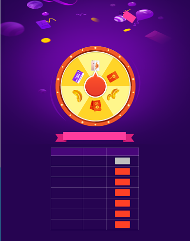 紫色电商矢量幸运转盘积分抽奖竖版海报背景