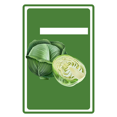 卷心菜绿色时蔬包装标签不干胶背景