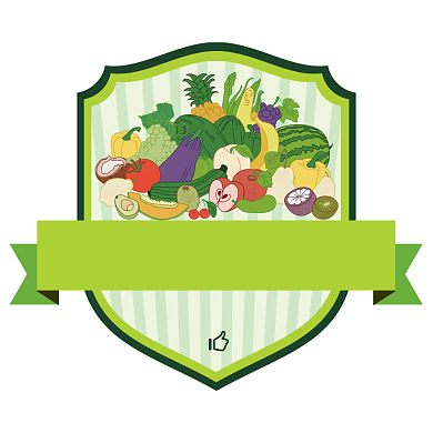 蔬果绿色健康简约风食品标签不干胶背景