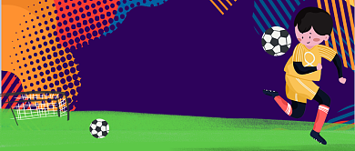 小图足球培训班手绘卡通公众号首图背景