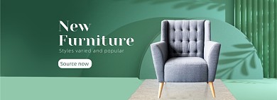 跨境电商英文家装沙发海报banner