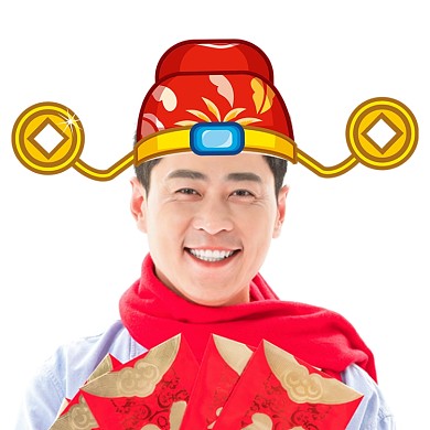 春节过年拜年喜庆帽子微信头像