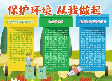 保护环境垃圾分类小报手抄报