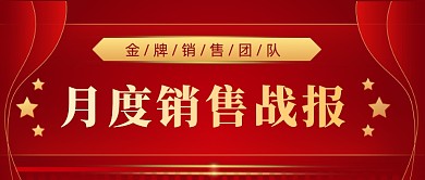 红色大气房地产行业战报喜报公众号首图