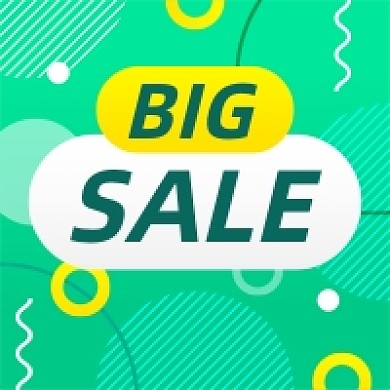 绿色孟菲斯风超级大甩卖公众号次图