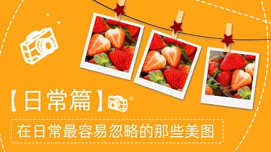 摄影攻略教程橙色美食摄影横版视频封面