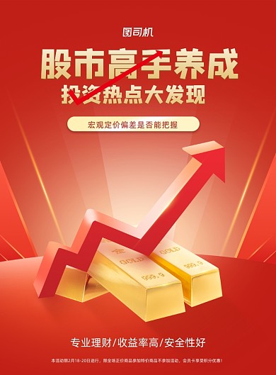 股市金融理财印刷海报
