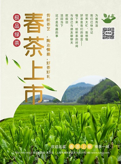 春茶上市茶叶摄影印刷海报