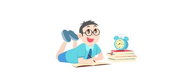 趴着学习人物的简笔画