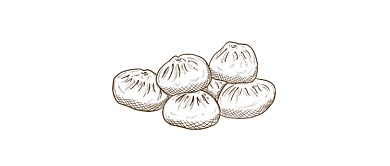 简约线稿包子手绘简笔画