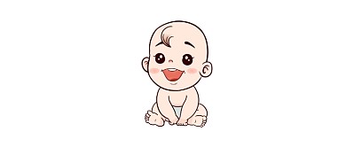 卡通儿童娃娃简笔画