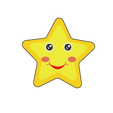 黄色五角星简约简笔画