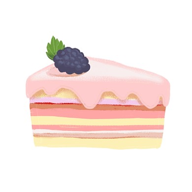 蛋糕粉色蛋糕简笔画