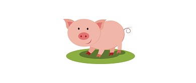 红色原创猪猪简笔画