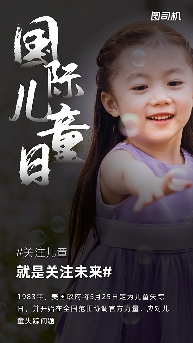 国际儿童日公益摄影图手机海报