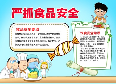 食品安全手绘小报手抄报