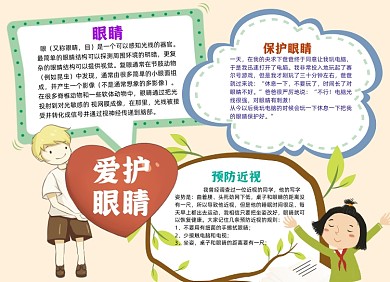 爱护眼睛手绘小报手抄报