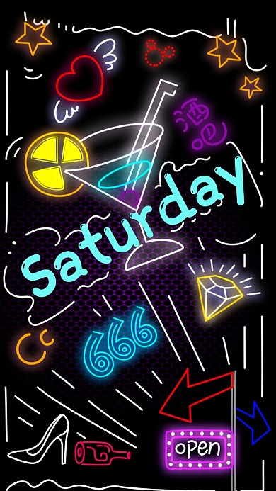 酒吧灯牌宣传创意霓虹灯发光手机海报