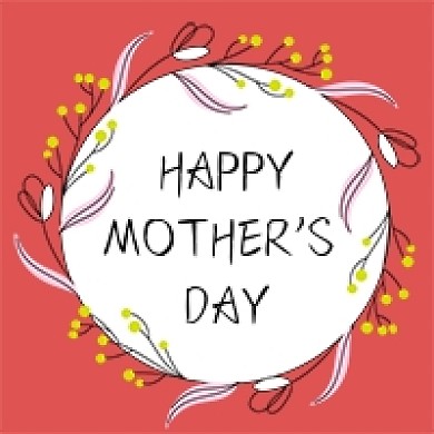 母亲节快乐红色卡通公众号次图