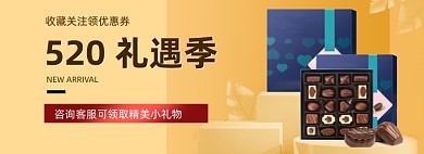 520礼遇季巧克力食物海报banner