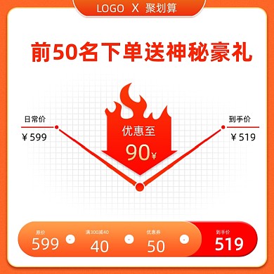 聚划算满减价格曲线主图直通车