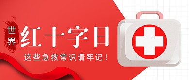 世界红十字日医疗药箱大气宣传公众号首图