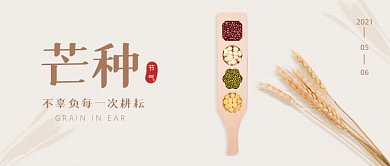 芒种节气小麦五谷杂粮公众号首图