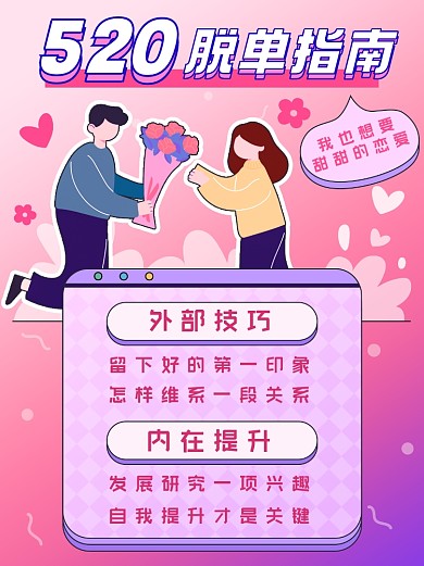 520脱单技巧小红书封面配图
