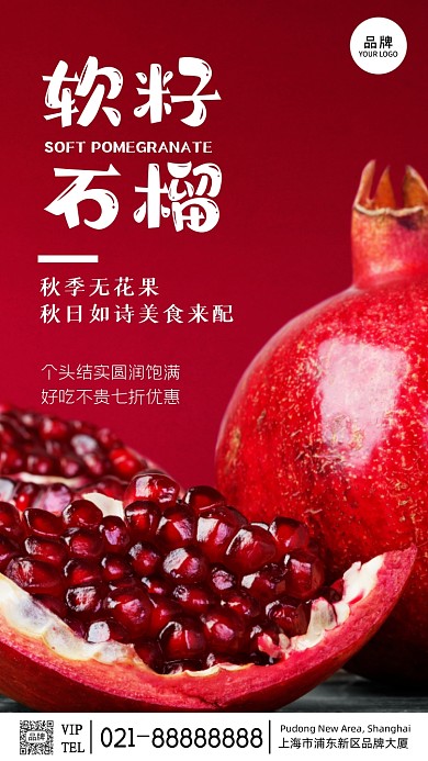 水果摄影软籽石榴营销宣传摄影图海报