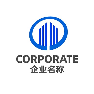 蓝色建筑行业logo