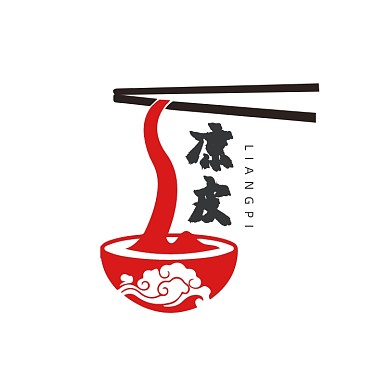 面馆凉皮店餐饮创意LOGO