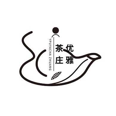茶庄惬意休闲之地logo设计