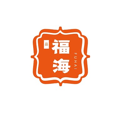 橙色中国风传统食品logo