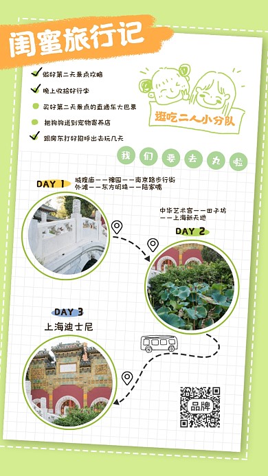 旅行日记可爱小清新摄影图海报