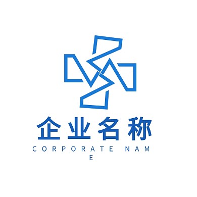 科技蓝线条动感创意字母