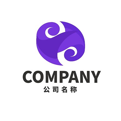 蓝色通用logo标志大气