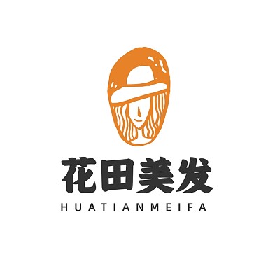 花田美发美容理发店人物头像