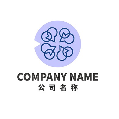 时尚X字母抽象logo设计