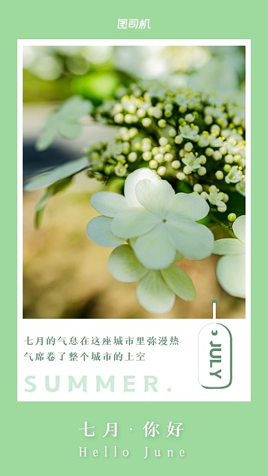 日签心灵鸡汤绿色手机海报