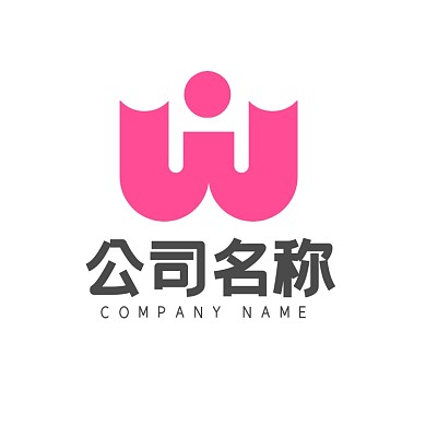 红色大气简洁W字母娱乐行业