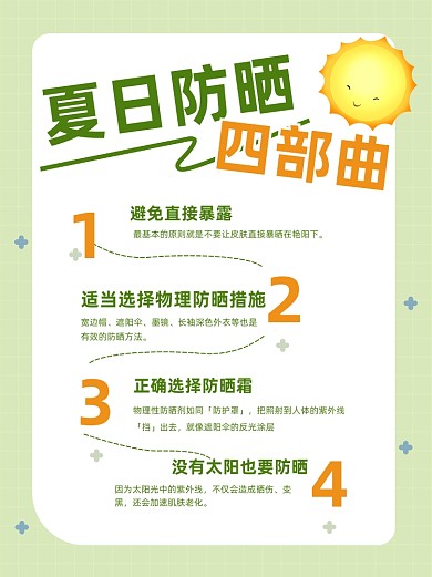 夏季防晒指南小红书封面配图