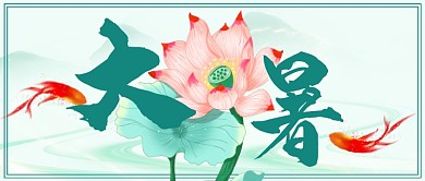 大暑节气荷花公众号首图