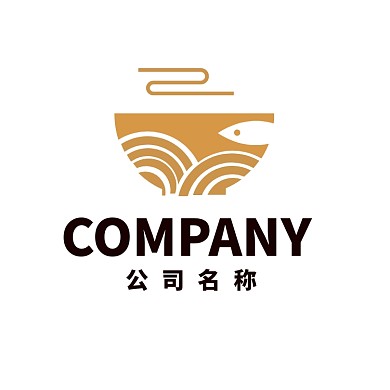 扁平古典餐饮行业logo
