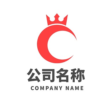 红色简约C字母婚庆行业logo