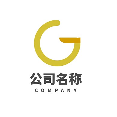 字母G形状纯字母单字母logo