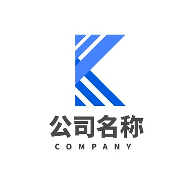 字母K形状纯字母logo