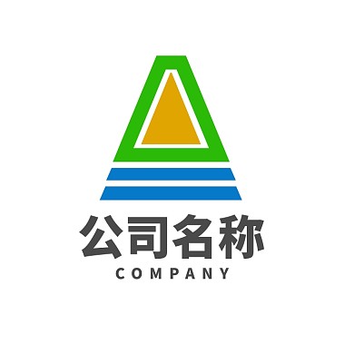 字母A三角形矩形logo
