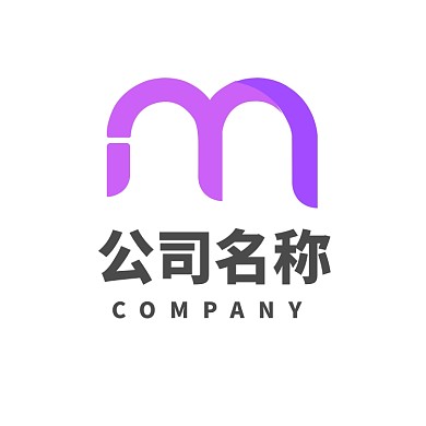 字母M形状纯字母单字母logo